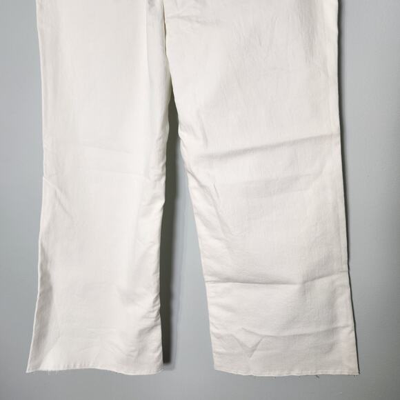 NEW J. Crew Factory Wide-Leg Crop Jean in All-Day Stretch Eggshell White, 29 - Picture 8 of 11